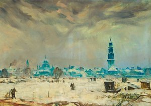 Vista de Potsdam en invierno de Ulrich Hubner